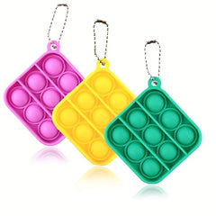 Finger Bubble Decompression Toy with Keychain