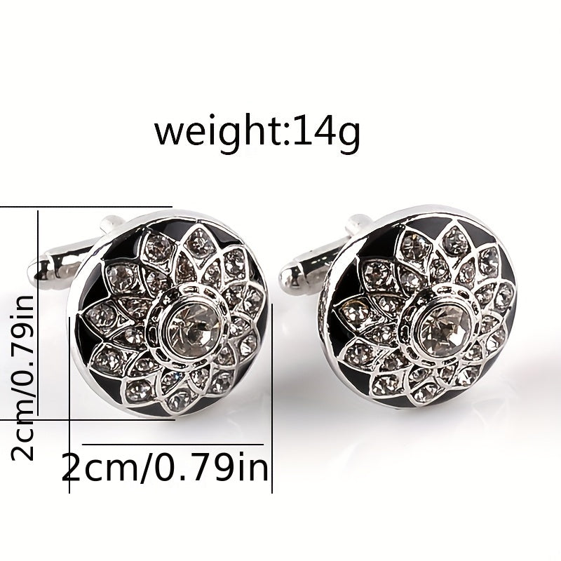 Zircon Business Cufflinks for Men