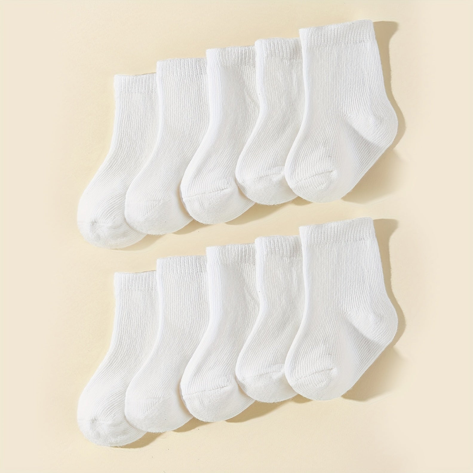 10Pairs Baby Cotton Blend Short Crew Socks for Four Seasons