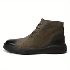 Men's High Top Lace Up Boots Casual Walking Shoes