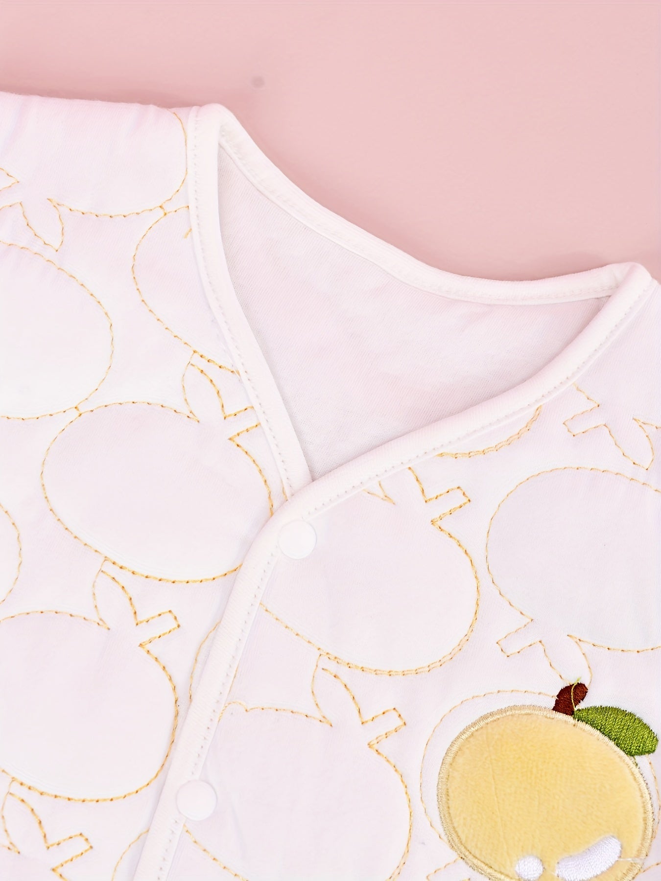 2pcs Cartoon Embroidery V Neck Vest