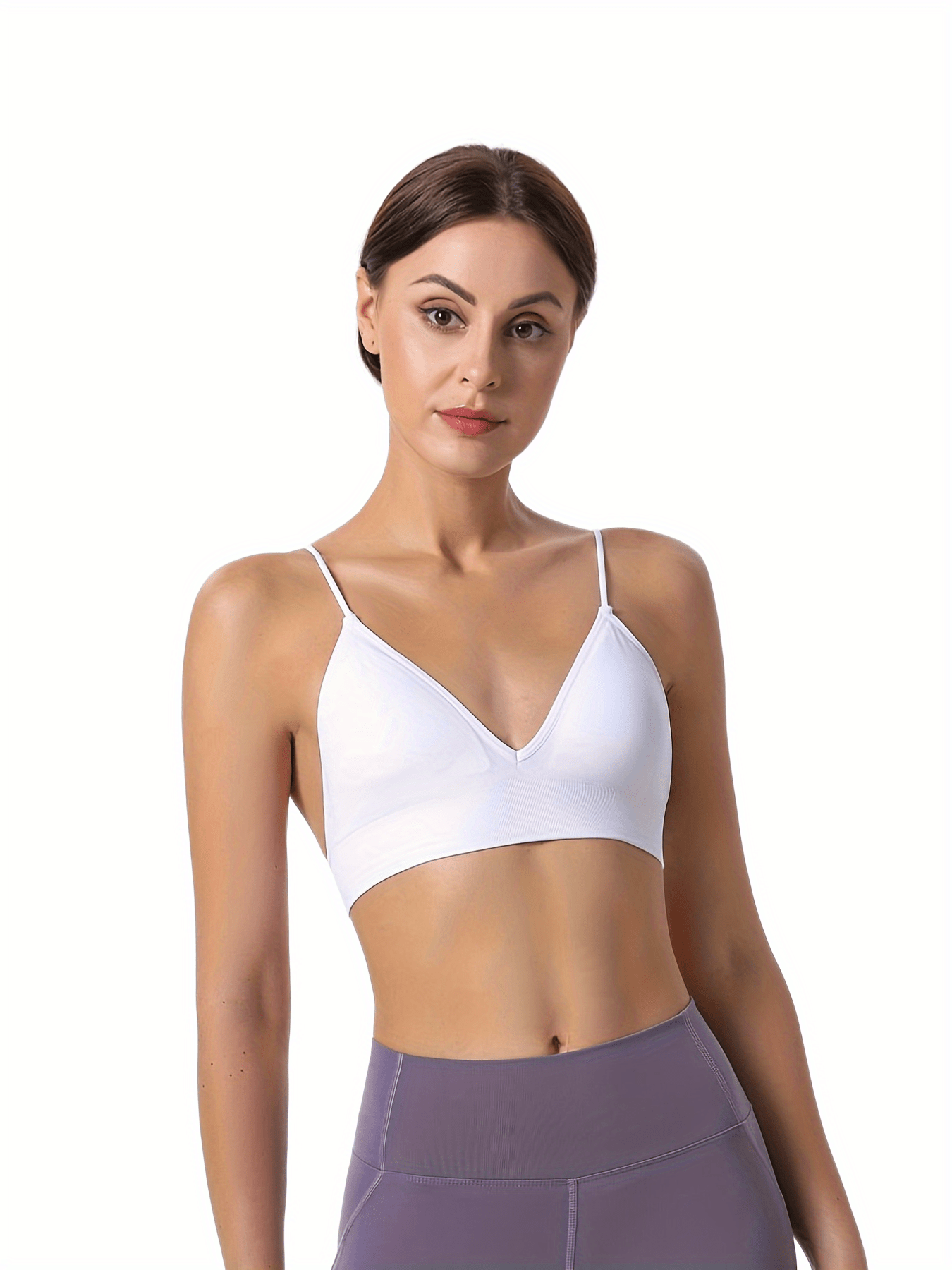 Seamless Triangle Cups Sports Bra for Yoga Fitness