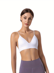 Seamless Triangle Cups Sports Bra for Yoga Fitness