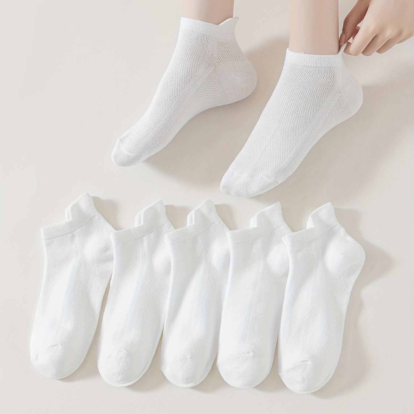 6 Pairs Women's Essential Low Cut Ankle Socks Soft Lightweight Stockings