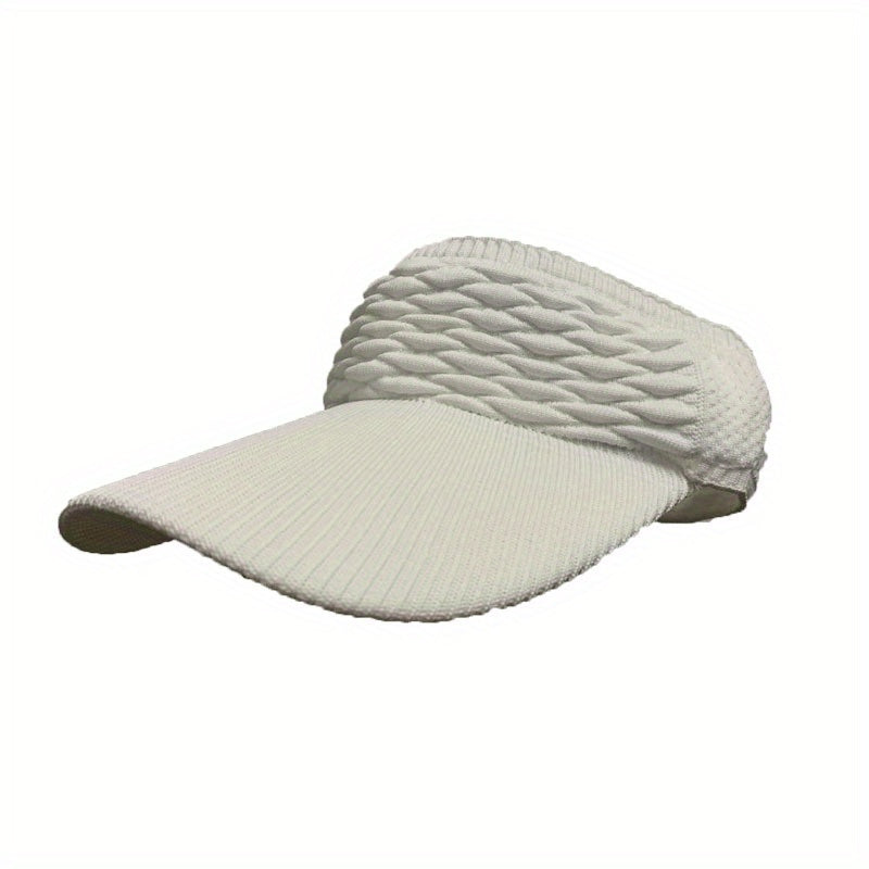 Women's Textured Sun Visor Hat Top Breathable Sun Hat for Tennis Golf