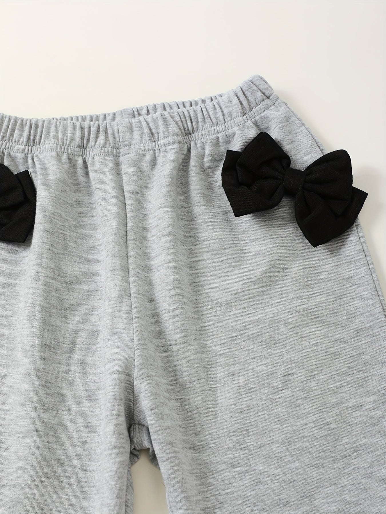 Girls Bowknot Active Jogger Pants Casual Playwear Trousers