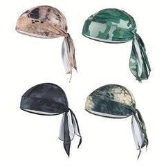 Cycling Cap Long Tail Turban Hat Breathable Pirate Hat