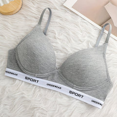 Letter Print Push Up Bra Comfy & Breathable Intimates Bra