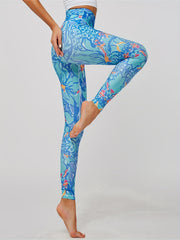 Floral Seamless Slimming Leggings High Stretch Sports Yoga Pants
