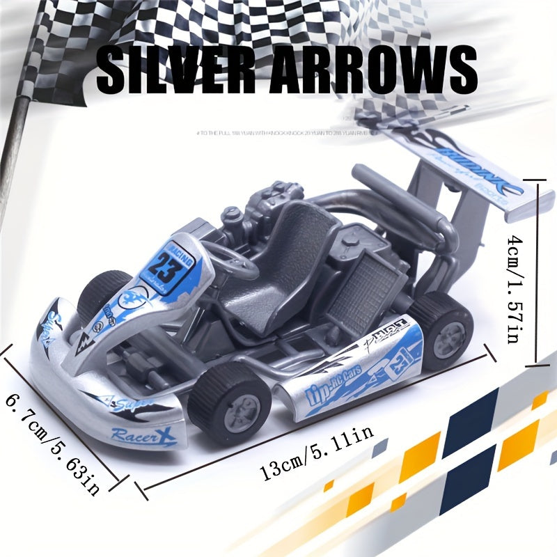 1 32 Alloy Pull back Kart Model Racing Car light Green