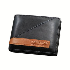 Men's Leather Bifold Wallet ID Window Birthday Gift