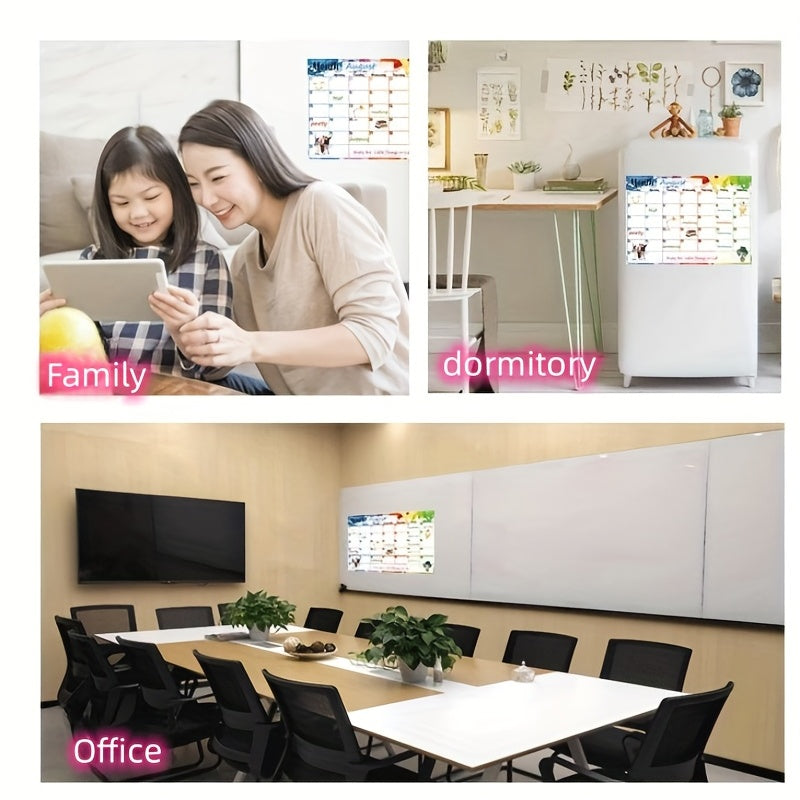 Magnetic Monthly & Weekly Planner Erasable Whiteboard Calendar Sticker