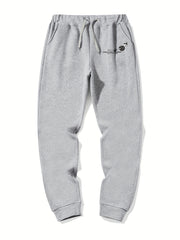 Flower Print Men's Drawstring Sweatpants Loose Casual Jogger Pants