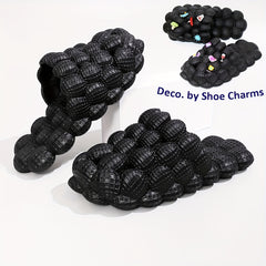 Men Bubble Soft Sole Massage Slippers Lightweight Non Slip Open Toe