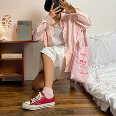 Women's Canvas Lace Up Sneakers Comfortable Low Top Shoes