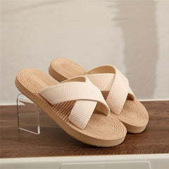 Women's Cross Strap Wedge Sandals Slip On Platform Shoes