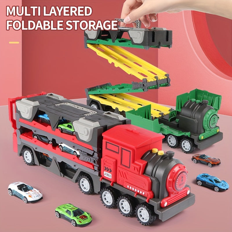 Ejection Deformation Track Large Truck Toy Car Combo