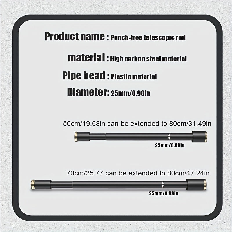 Telescopic Curtain Rod Multifunctional Shower Bathroom Accessories