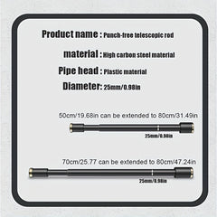 Telescopic Curtain Rod Multifunctional Shower Bathroom Accessories