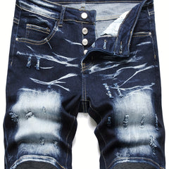 Cat Catch High Stretch Denim Shorts for Men