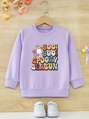 Blossom & Boo Girls Sweatshirt Halloween Party Toddler Kids Tops Pullover