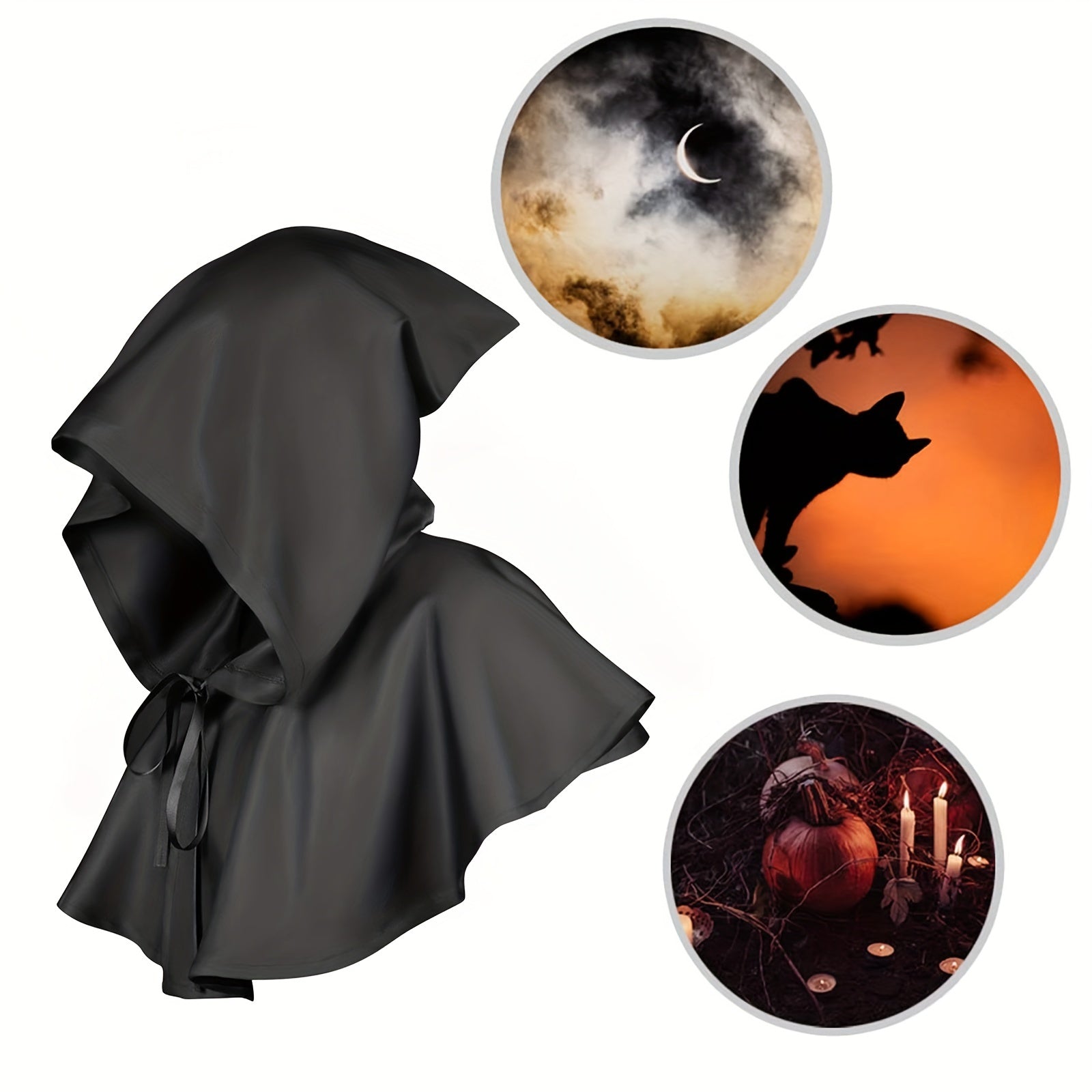 Halloween Cloak Witch Cosplay Costume Masquerade Accessory