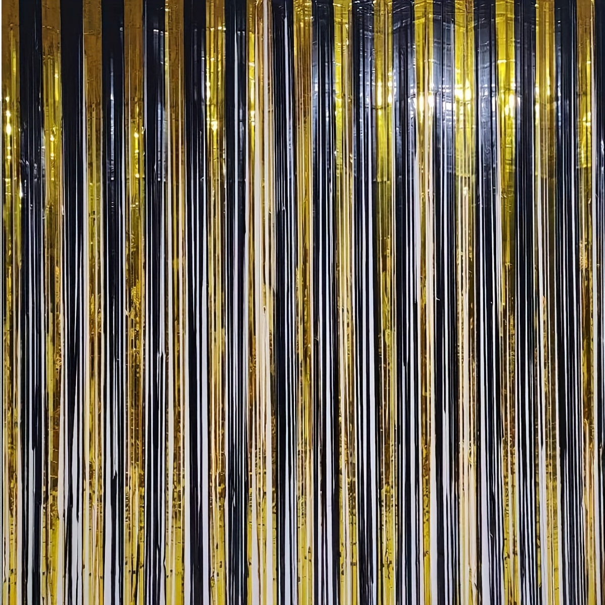 2M 18 Stripes Golden Foil Curtain Party Decor