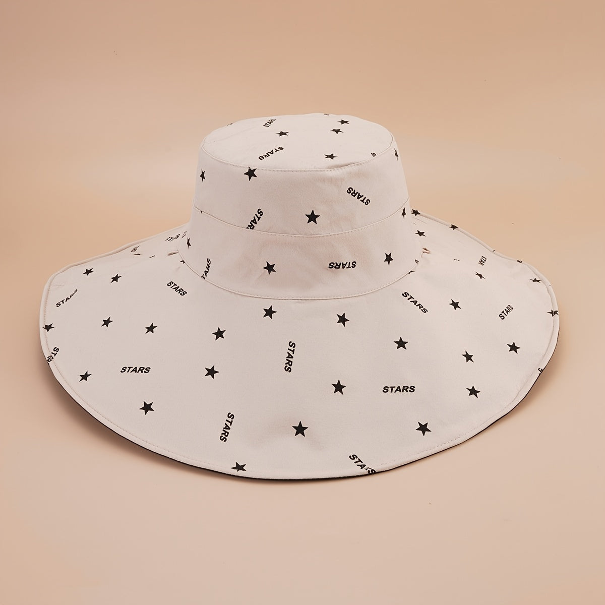 Sunscreen Bucket Hat Reversible UV Protection Fisherman Cap Star Print