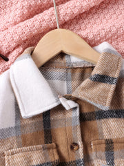 Toddler Boy's Plaid Shirt & Sweatpants Set Casual Outfits Kids Spring Fall