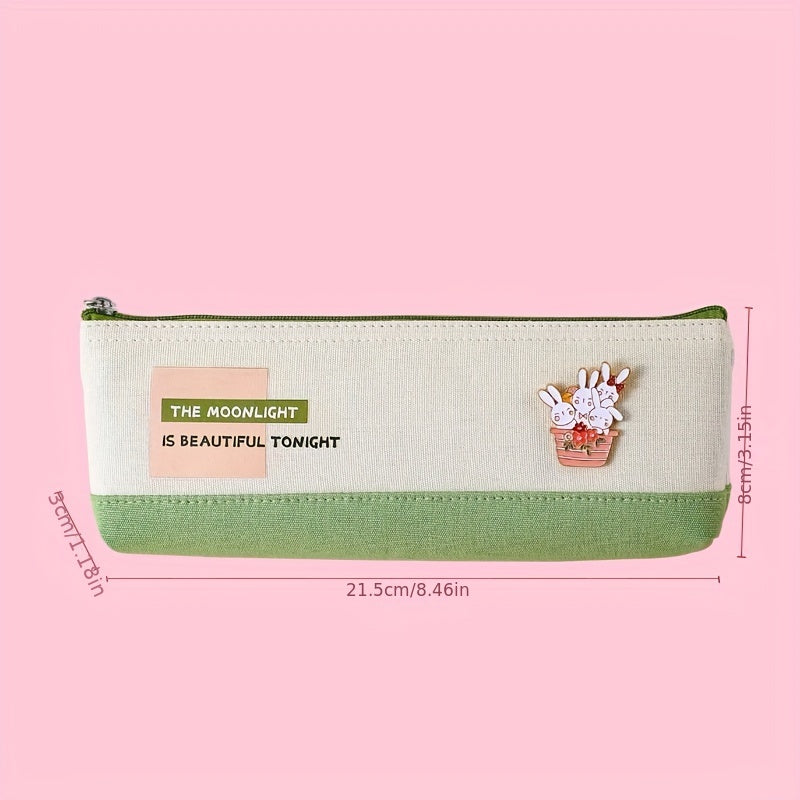 Triangle Pencil Case Student Learning Supplies Stationery Storage Bag
