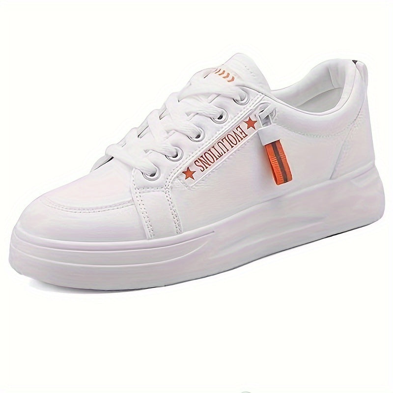 Women's Side Zipper Sneakers Casual Lace Up Outdoor Shoes
