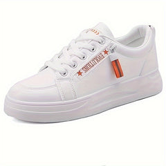 Women's Side Zipper Sneakers Casual Lace Up Outdoor Shoes