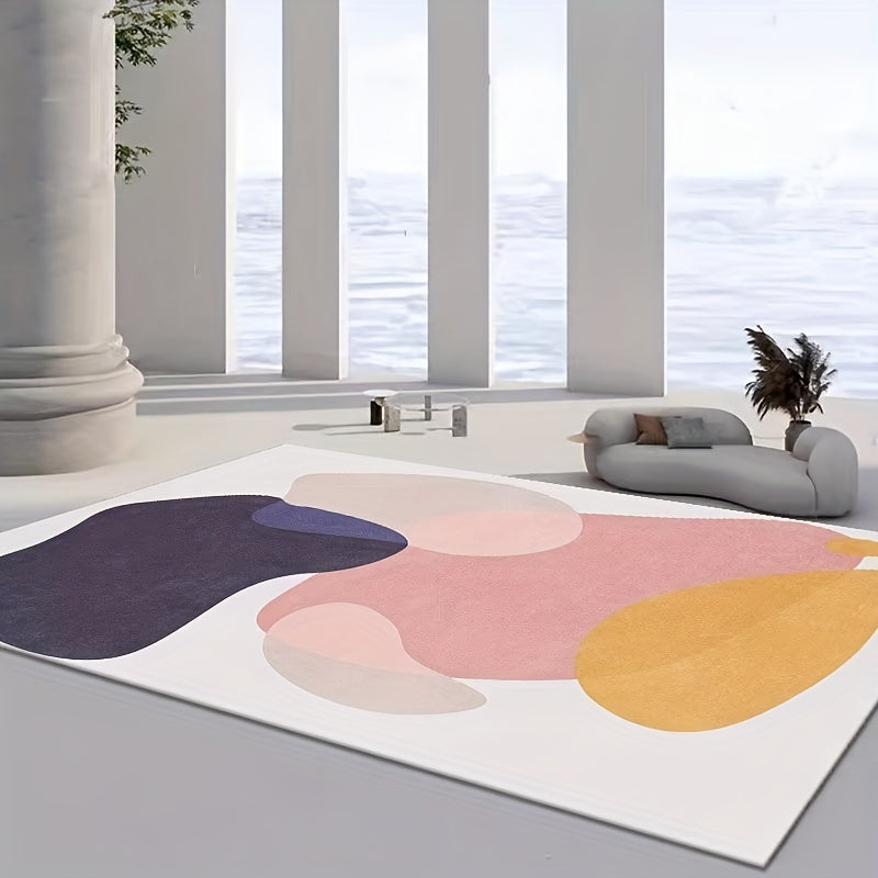 Modern Minimalist Area Rug Living Room Non-slip Soft Polyester Carpet