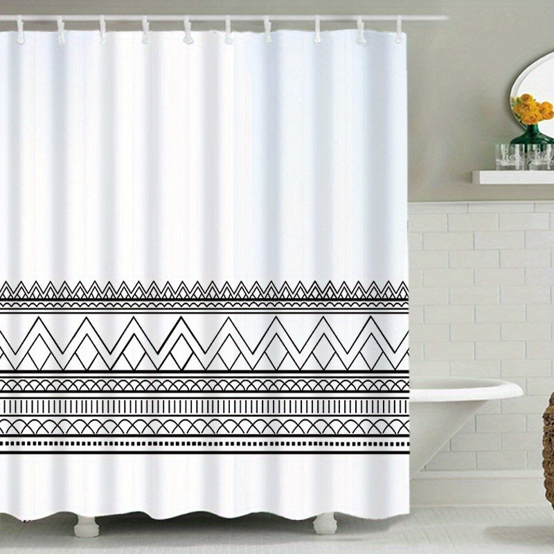 Waterproof Shower Curtain Printed Bathroom Partition Room Decor