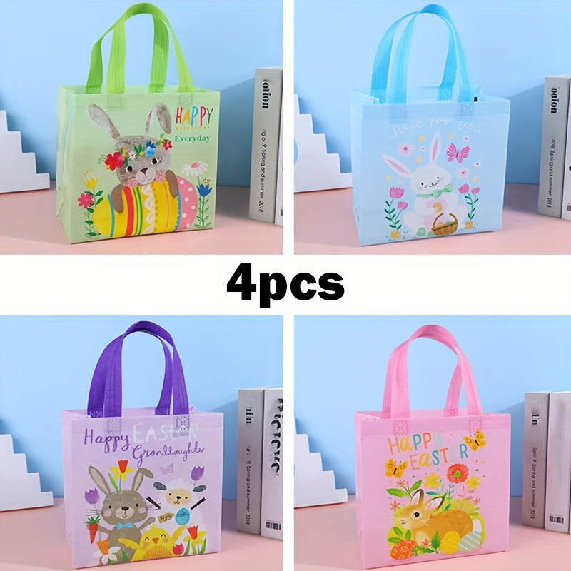 16pcs Easter Bunny Egg Gift Bag Reusable Tote Party Supplies