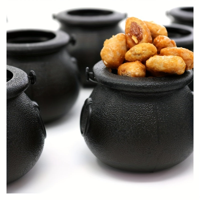 12pcs Mini Witch Cauldron Halloween Candy Buckets for Party Favors