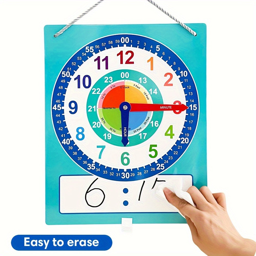Teaching Clock for Kids - Easy Read Learning Clock for Time Telling