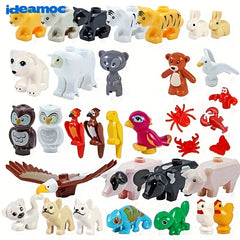 10pcs Animals Building Blocks DIY Toy Set Mini Bricks Toys for Birthday