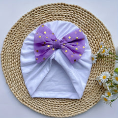 Purple Baby Headband Soft Comfortable Bowtie Baby Hat Newborns