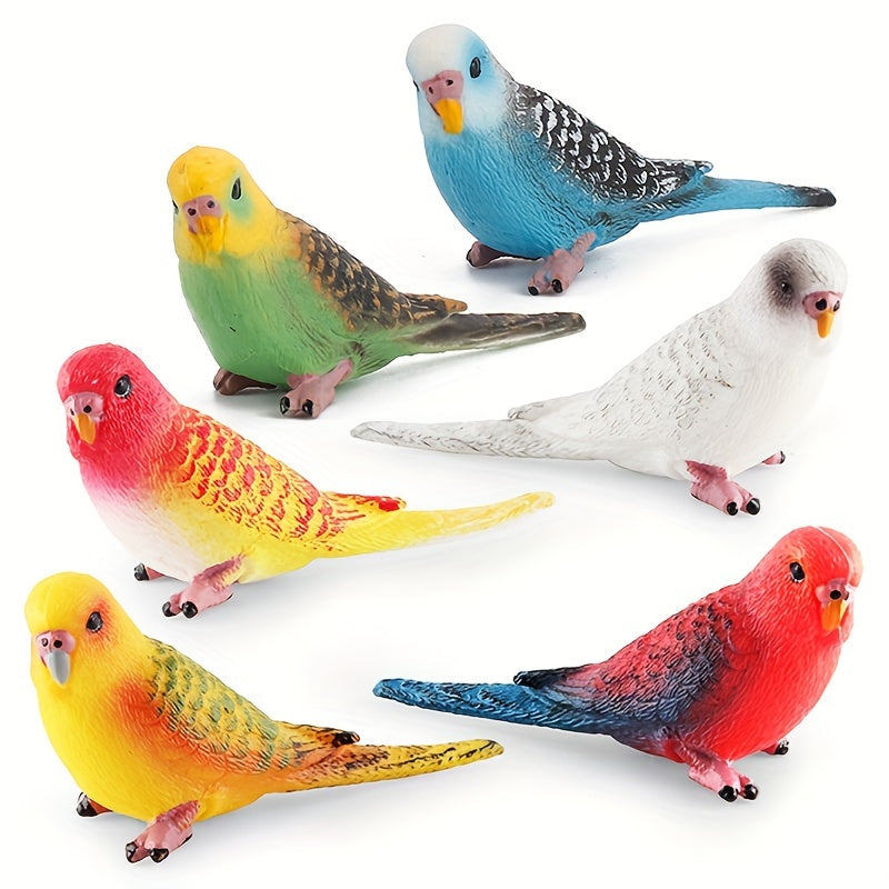 Simulation Bird Parrot Set Phoenix Head Parrot Solid Model Toys