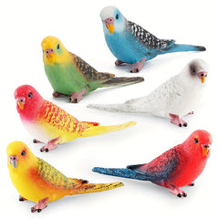 Simulation Bird Parrot Set Phoenix Head Parrot Solid Model Toys