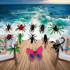 12pcs Mini Insect Animal Set Simulation Educational Puzzle Novelty Toy