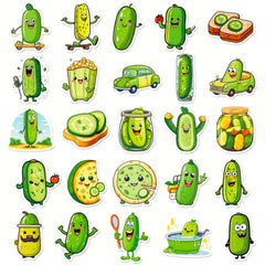 51pcs Pickle Stickers Waterproof for Bottles Laptops Phones