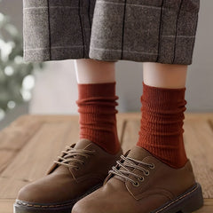 10 Pairs Women's Solid Mid Tube Socks - Comfy & Breathable Stockings