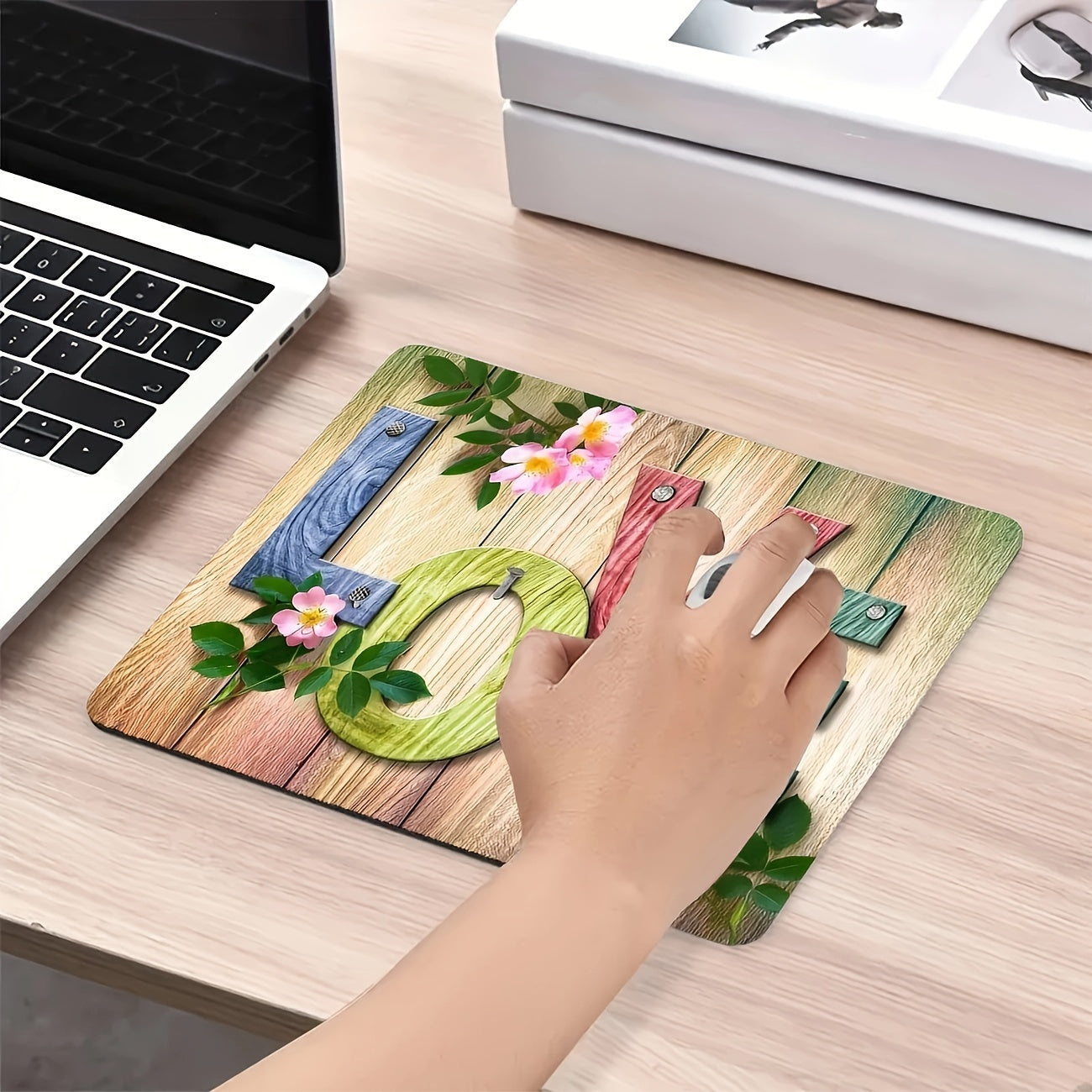 LOVE Letters Mouse Pad Washable Non Slip Rubber Base Mouse Pad