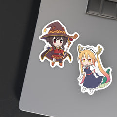 50pcs 2D Anime Heroines Waterproof Stickers for DIY Decor & Creative