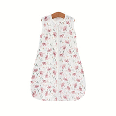 Kids Wrap Towel Soft Knitted Fabric Floral Animal Prints Double Zipper Loose Fit