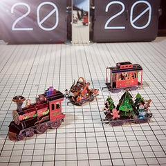 Christmas Train 3D Metal Assembled Model Puzzle Ornament