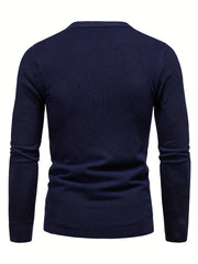 Cartoon Pumpkin Jack O Lantern Slim Warm Sweater Men's Casual Retro Style Middle