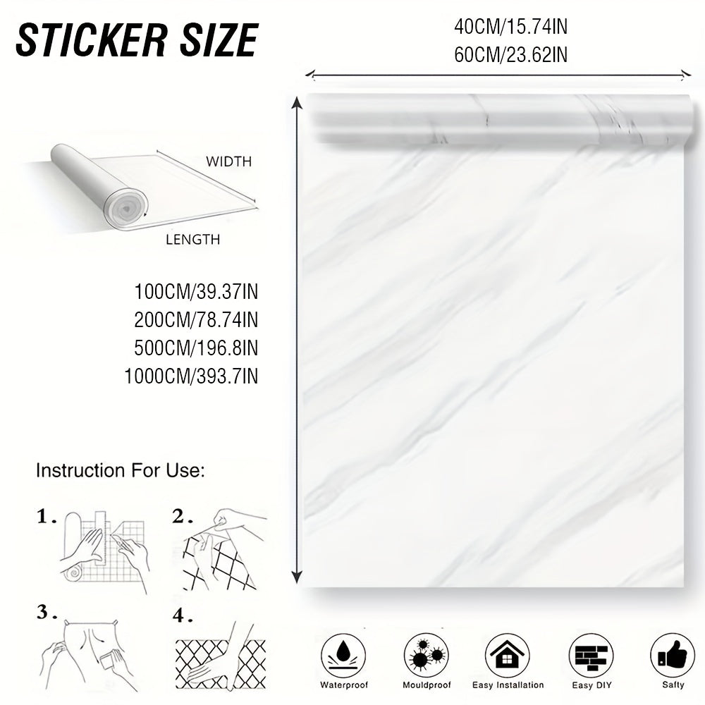 Peel and Stick Marble Wallpaper - Waterproof Self-Adhesive